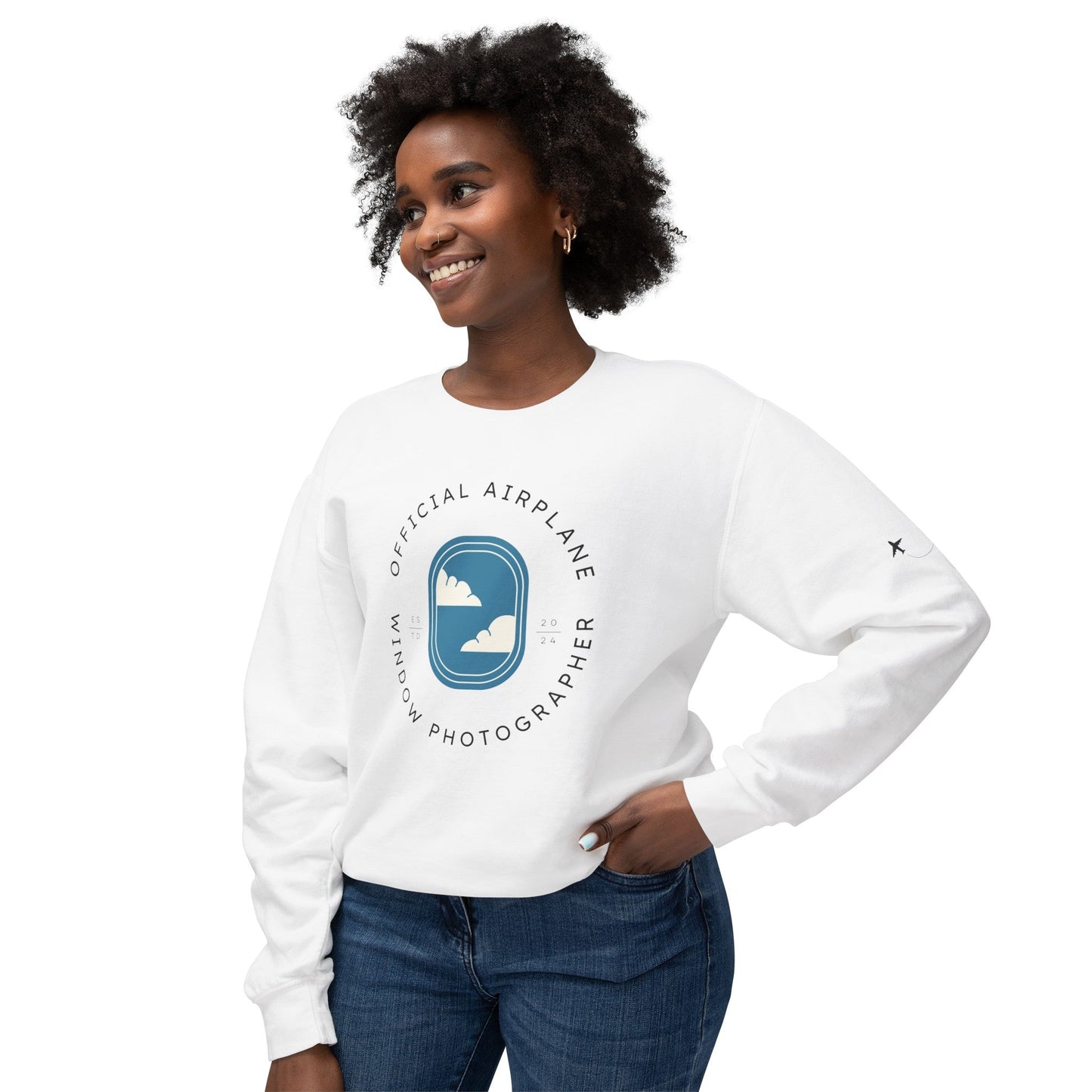 Official Airplane Window Photographer Sweatshirt (Comfort Colors) - SOLO SOHI Travel Shop