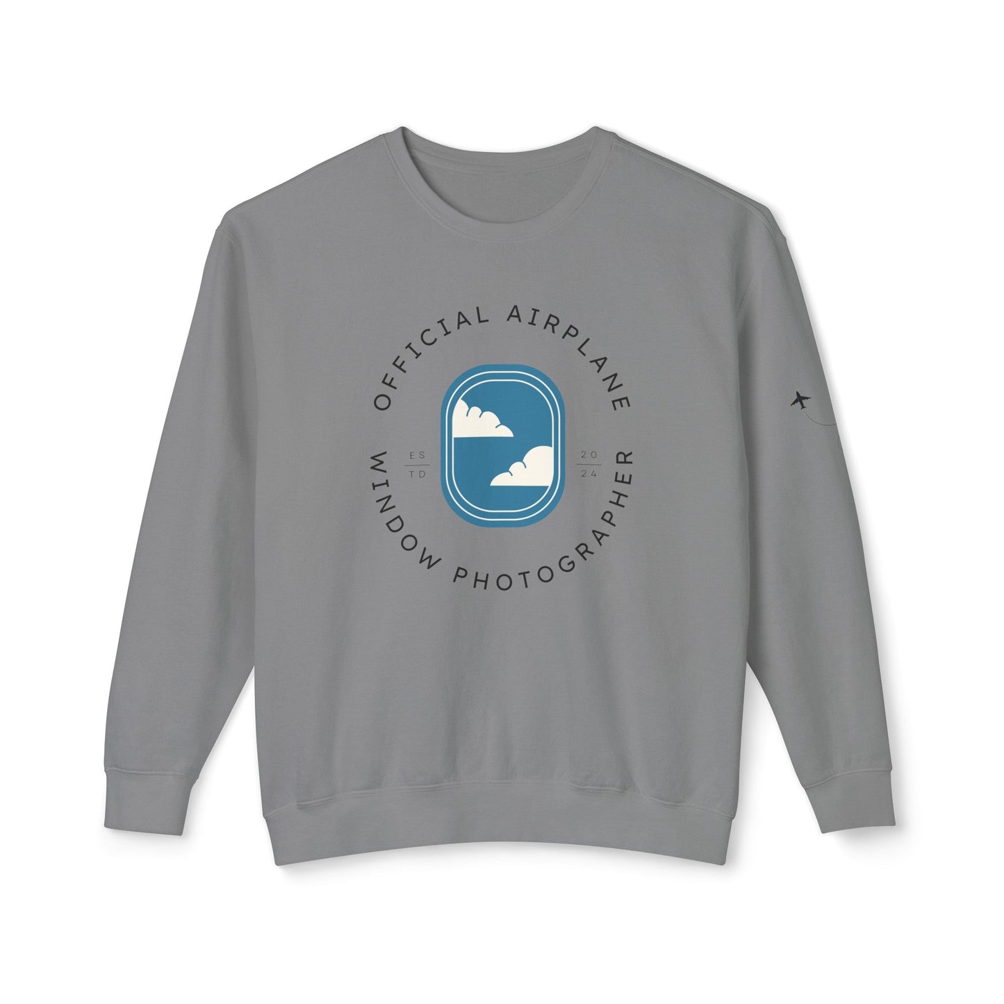 Official Airplane Window Photographer Sweatshirt (Comfort Colors) - SOLO SOHI Travel Shop