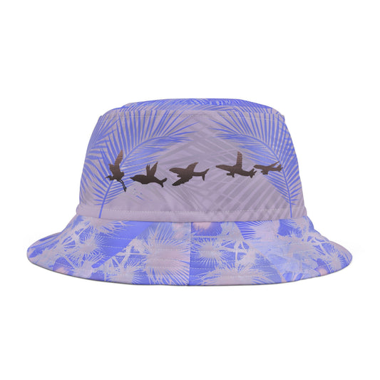 Purple Palm Trees Bucket Hat - SOLO SOHI Travel Shop