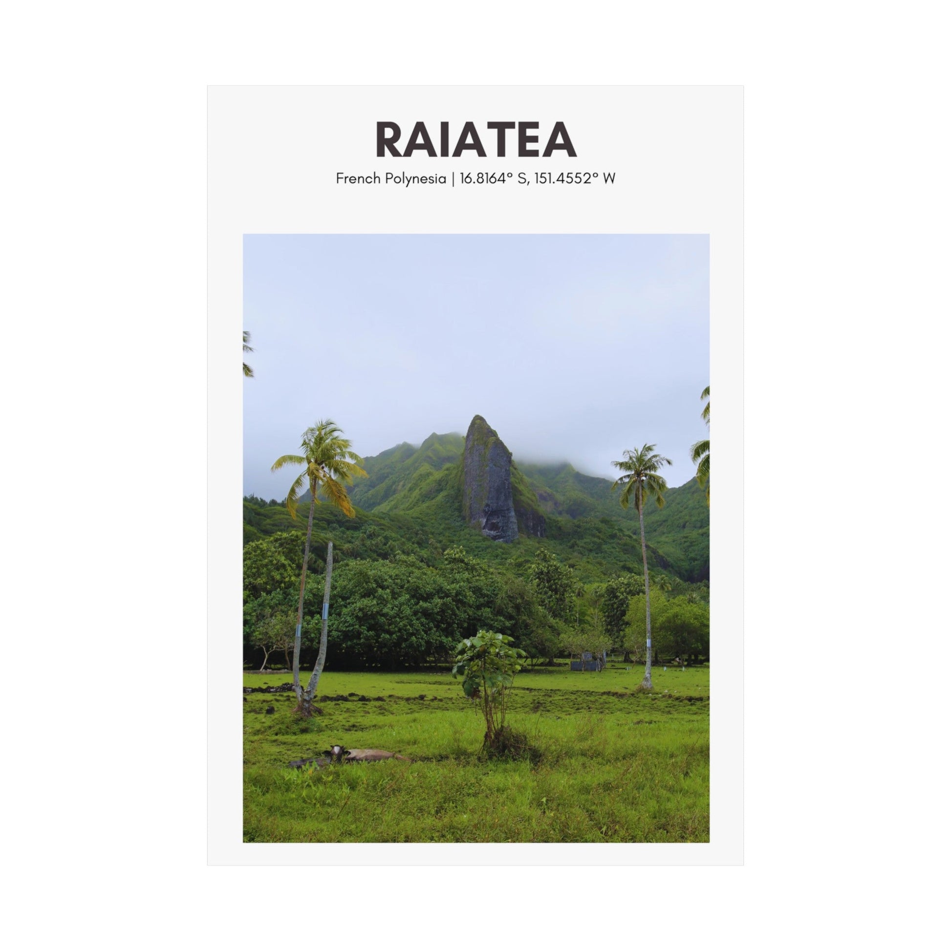 Raiatea View Vertical Poster - SOLO SOHI Travel Shop