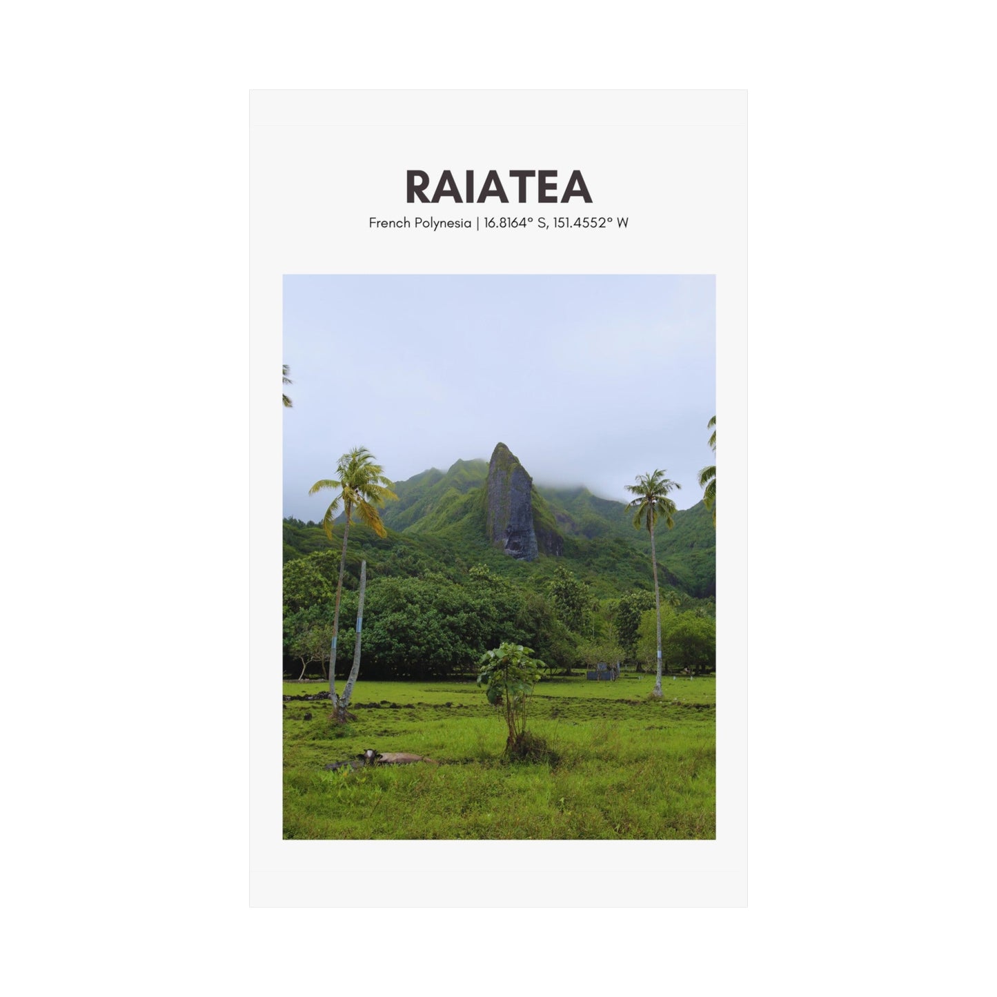 Raiatea View Vertical Poster - SOLO SOHI Travel Shop