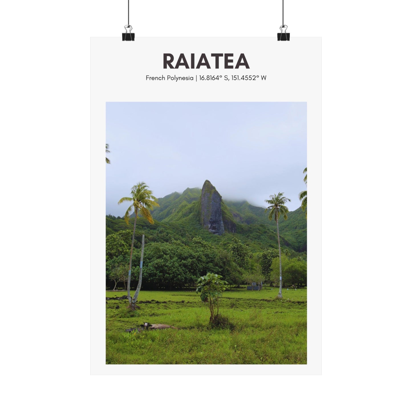 Raiatea View Vertical Poster - SOLO SOHI Travel Shop