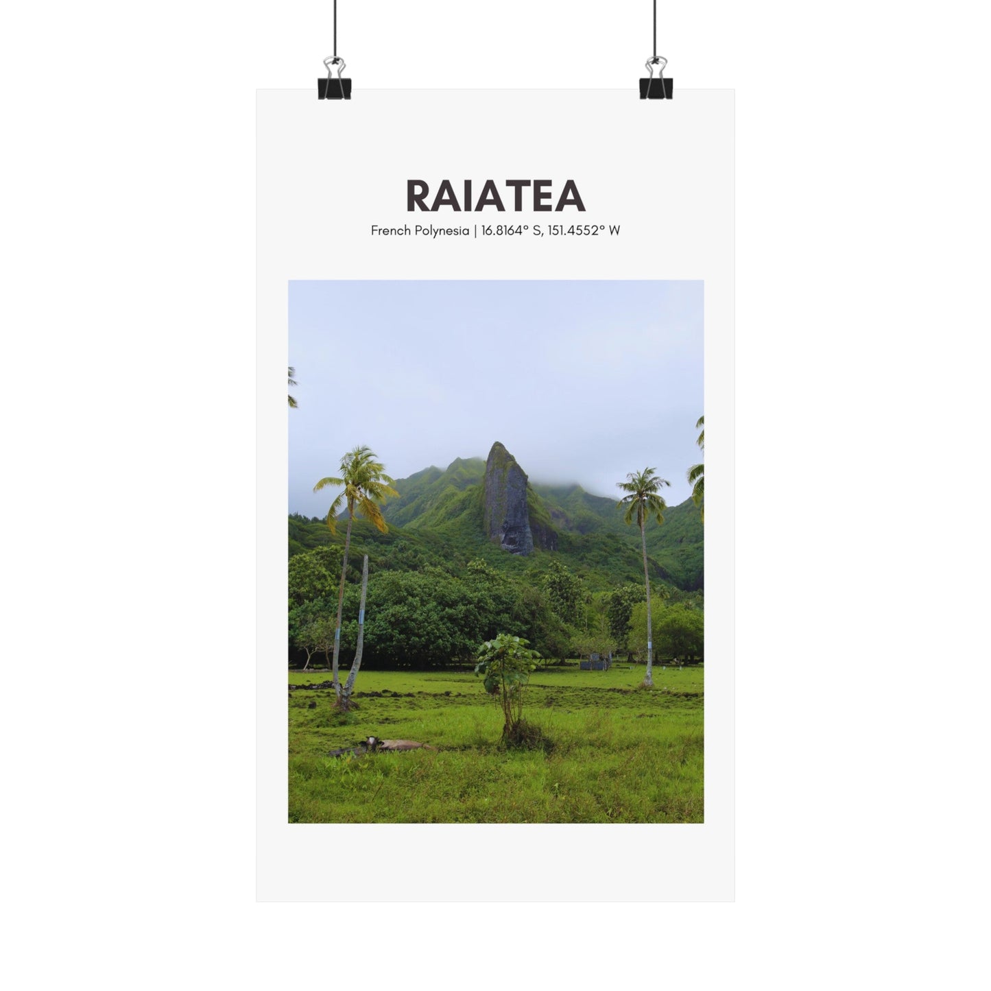 Raiatea View Vertical Poster - SOLO SOHI Travel Shop