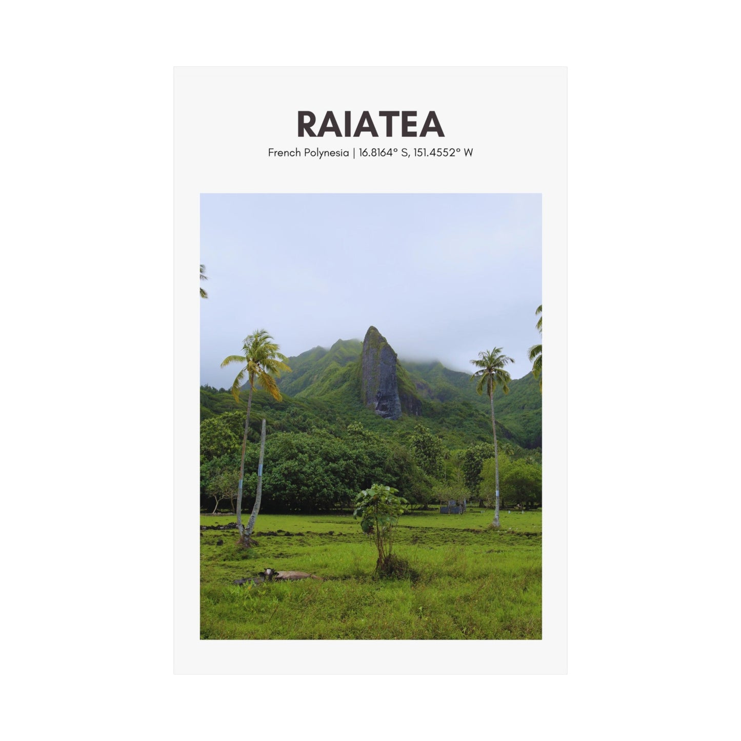 Raiatea View Vertical Poster - SOLO SOHI Travel Shop