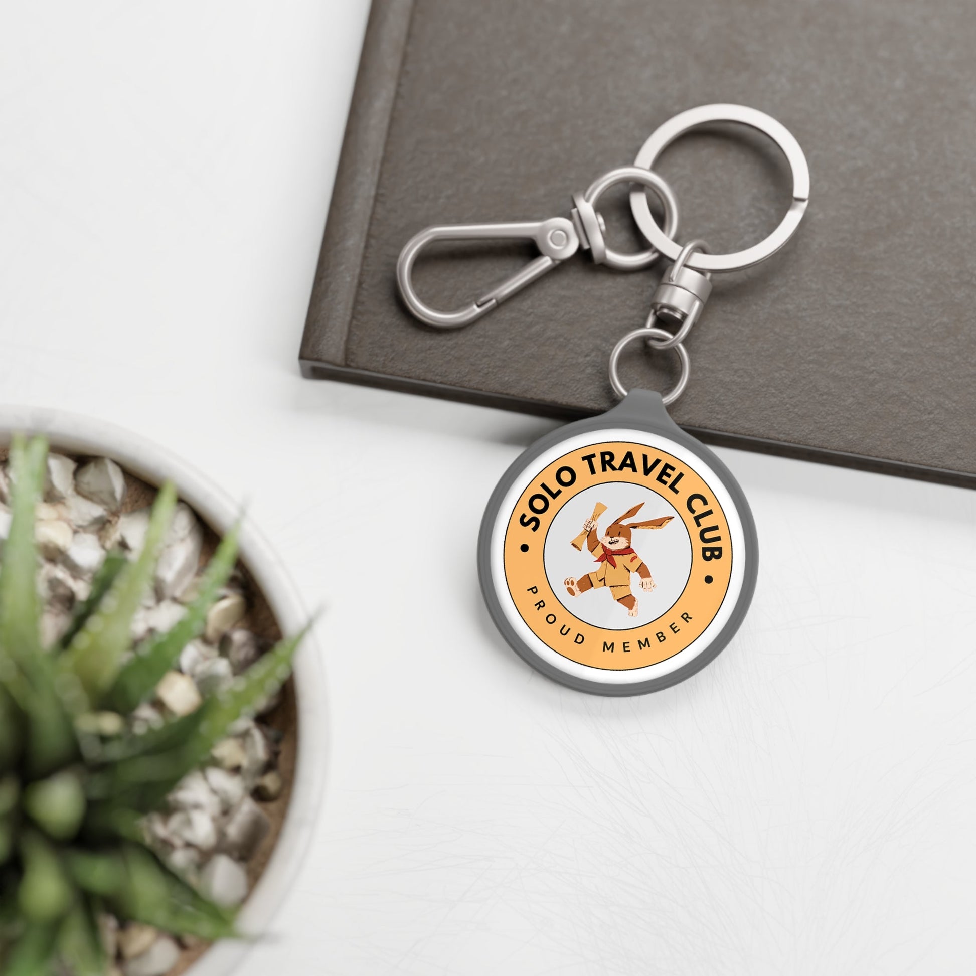 Solo Travel Club Badge Rabbit Keyring Tag - SOLO SOHI Travel Shop