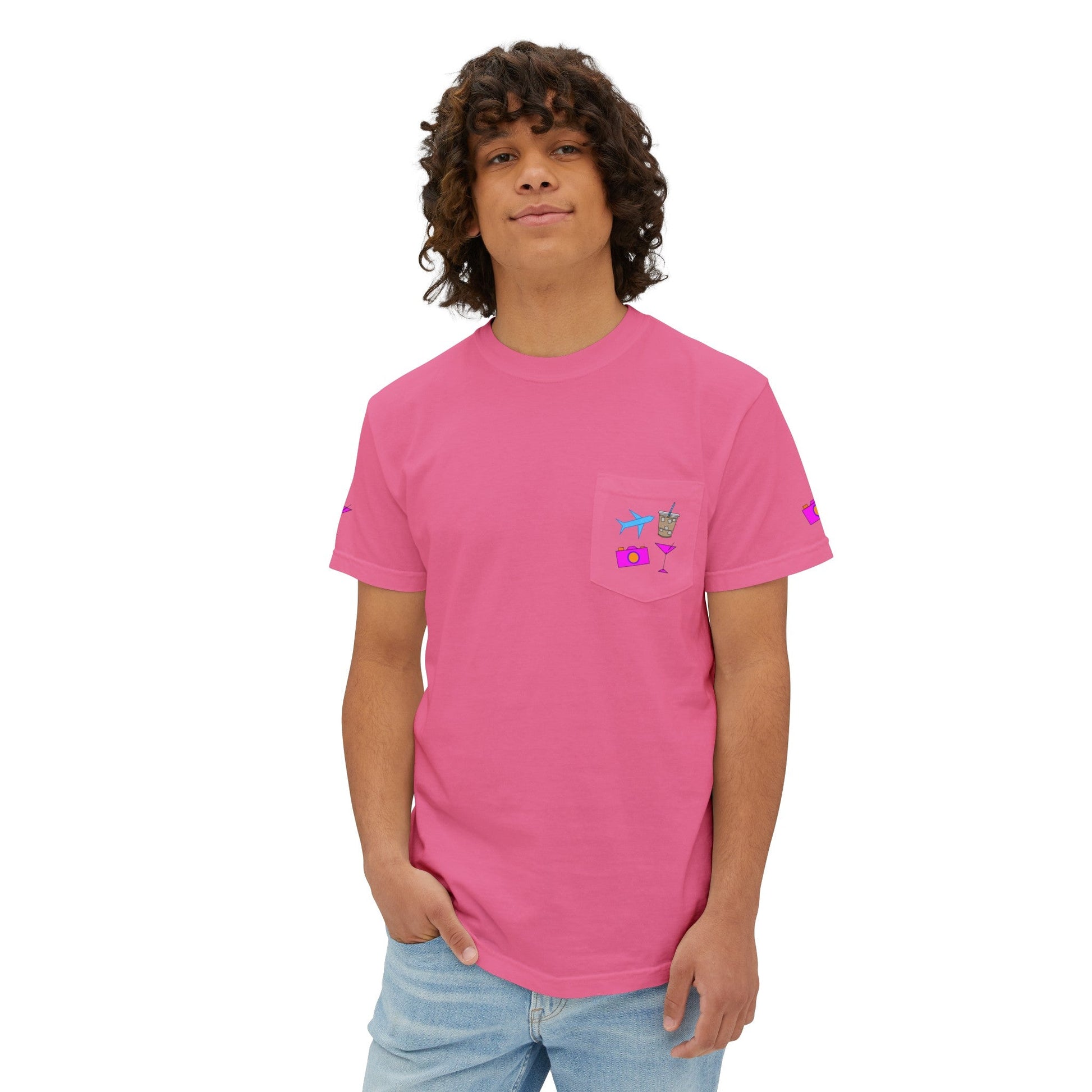 Travel Check - In Pocket T - Shirt (Comfort Colors) - SOLO SOHI Travel Shop