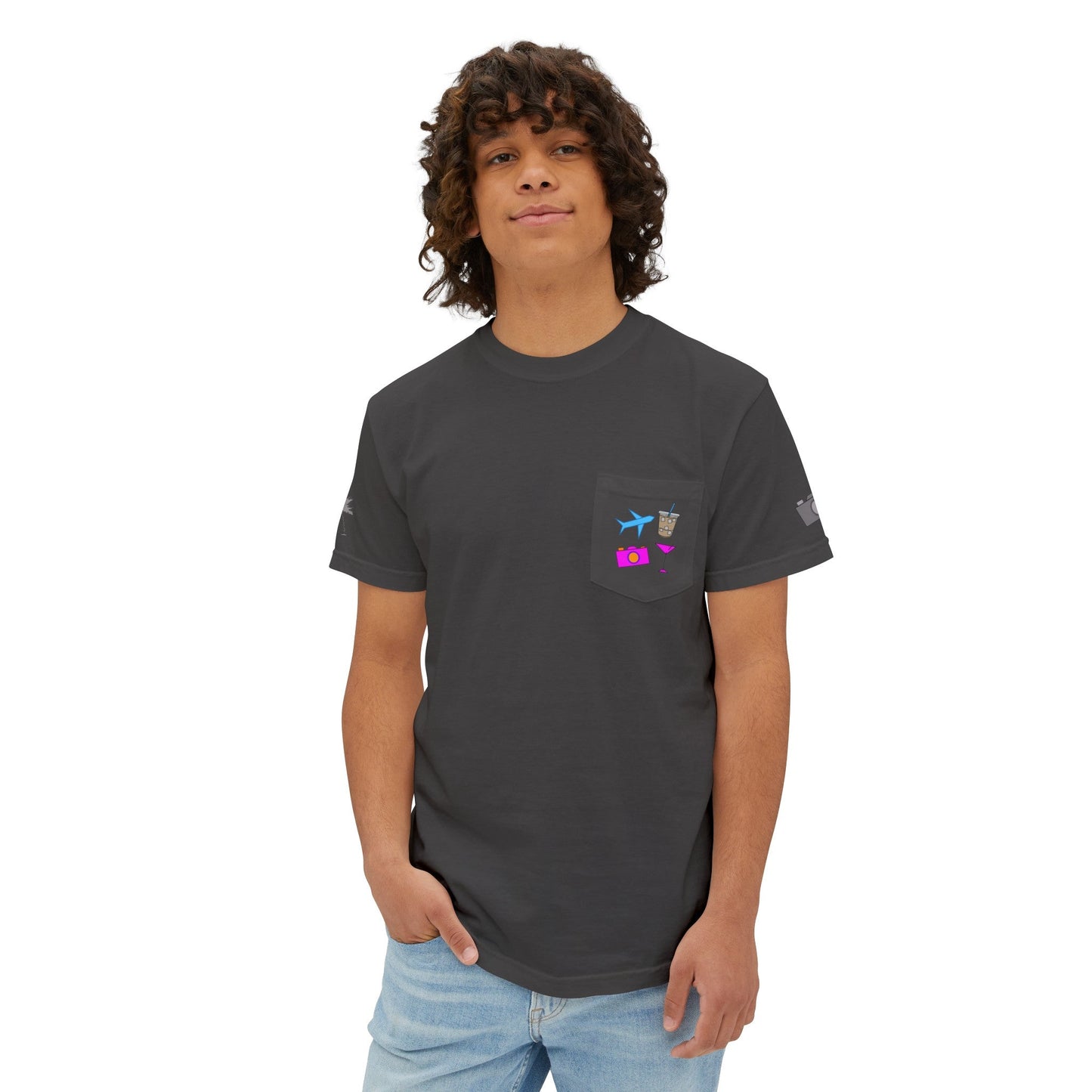 Travel Check - In Pocket T - Shirt (Comfort Colors) - SOLO SOHI Travel Shop