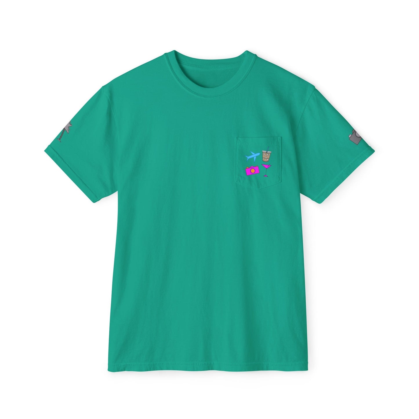 Travel Check - In Pocket T - Shirt (Comfort Colors) - SOLO SOHI Travel Shop