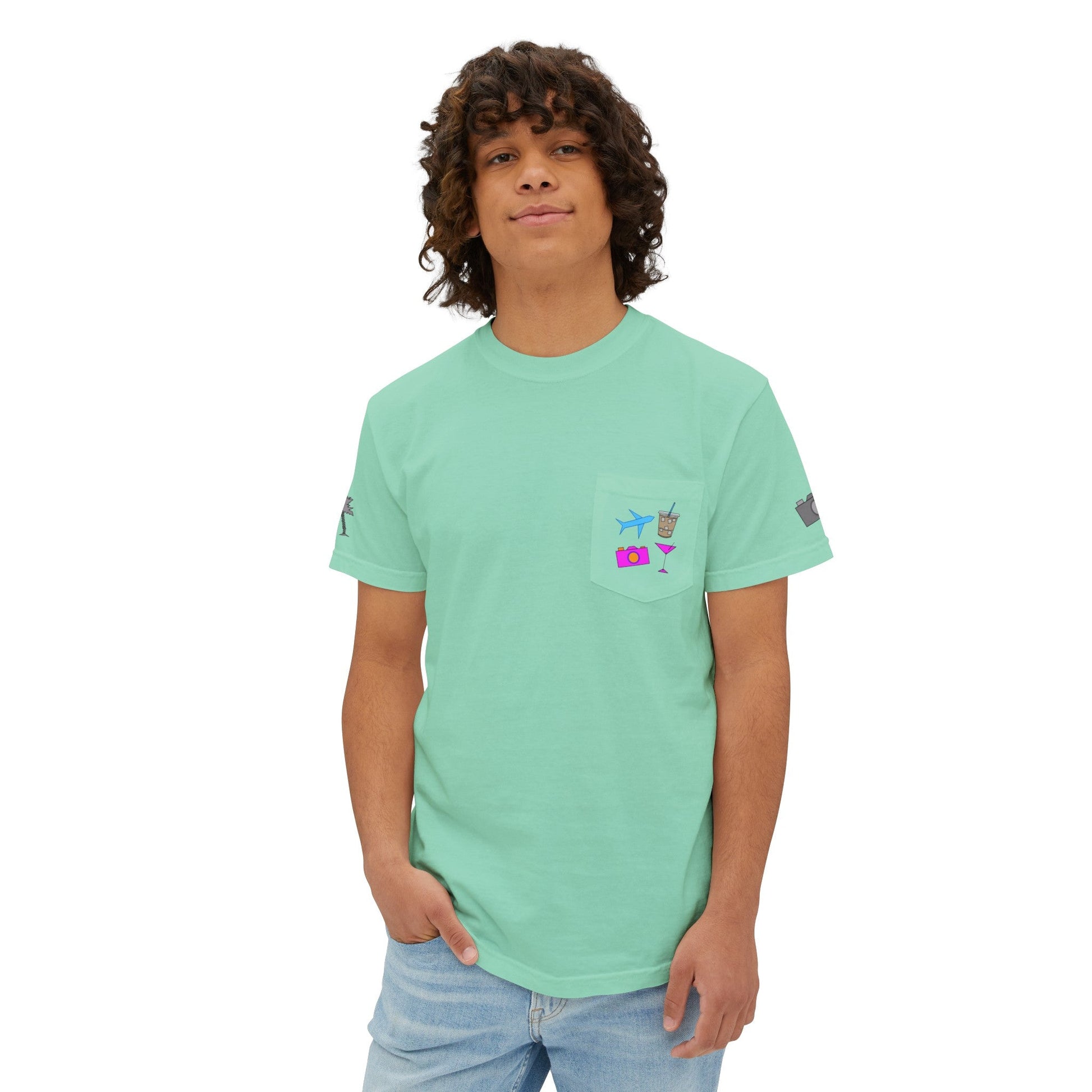 Travel Check - In Pocket T - Shirt (Comfort Colors) - SOLO SOHI Travel Shop