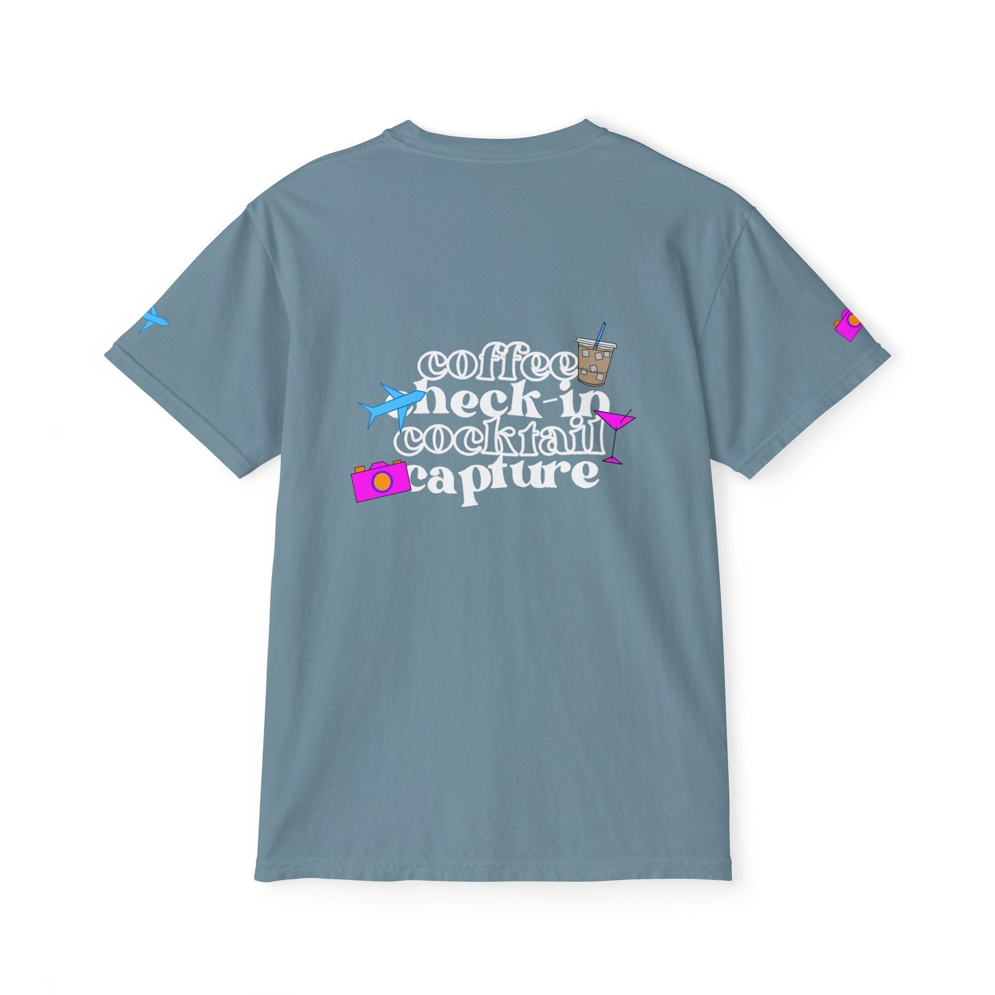 Travel Check - In Pocket T - Shirt (Comfort Colors) - SOLO SOHI Travel Shop