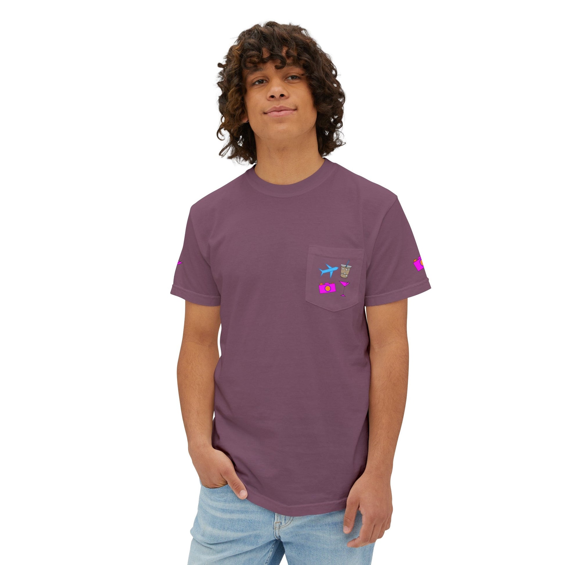 Travel Check - In Pocket T - Shirt (Comfort Colors) - SOLO SOHI Travel Shop