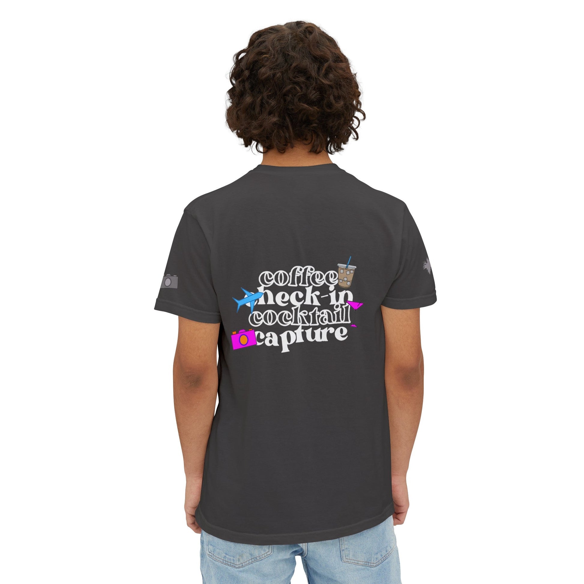 Travel Check - In Pocket T - Shirt (Comfort Colors) - SOLO SOHI Travel Shop