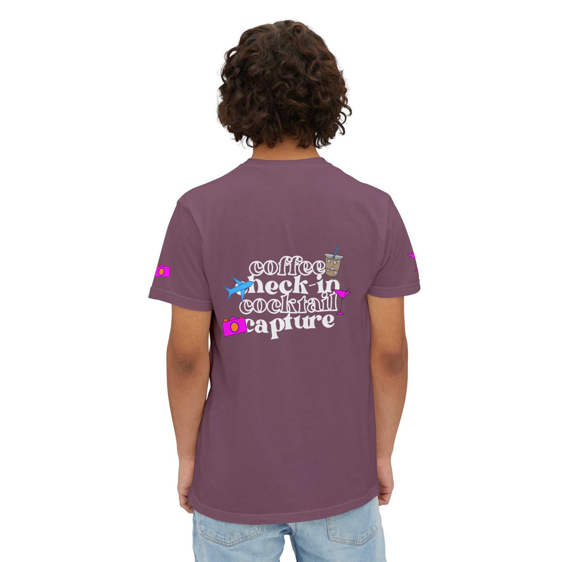 Travel Check - In Pocket T - Shirt (Comfort Colors) - SOLO SOHI Travel Shop