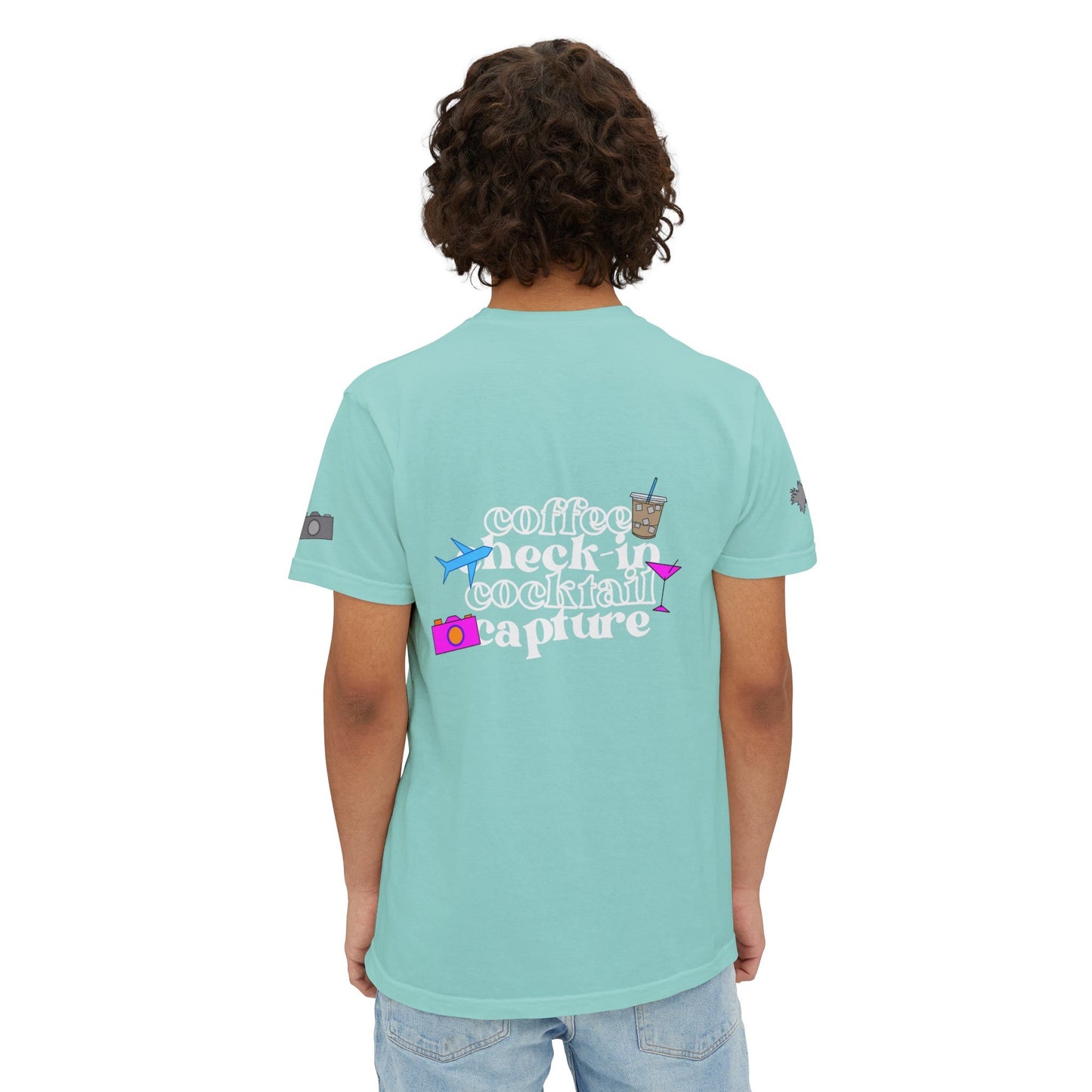 Travel Check - In Pocket T - Shirt (Comfort Colors) - SOLO SOHI Travel Shop