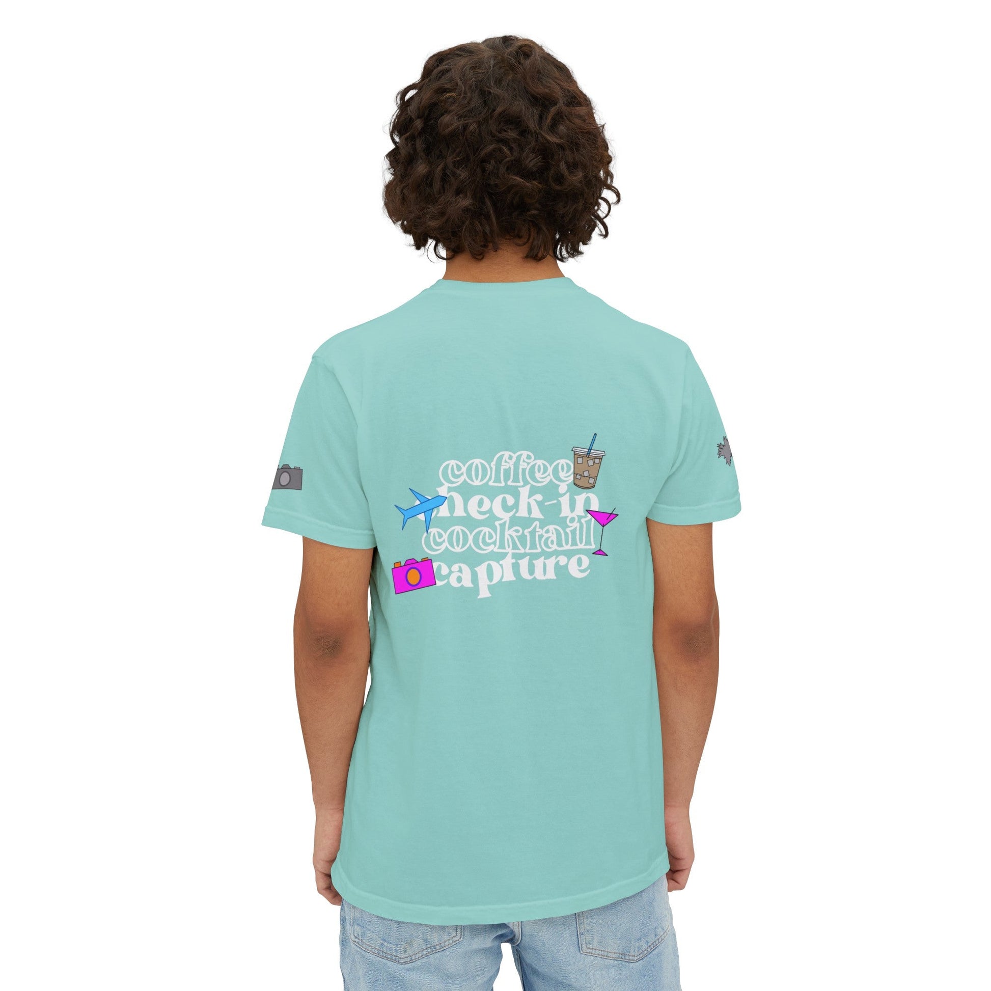 Travel Check - In Pocket T - Shirt (Comfort Colors) - SOLO SOHI Travel Shop