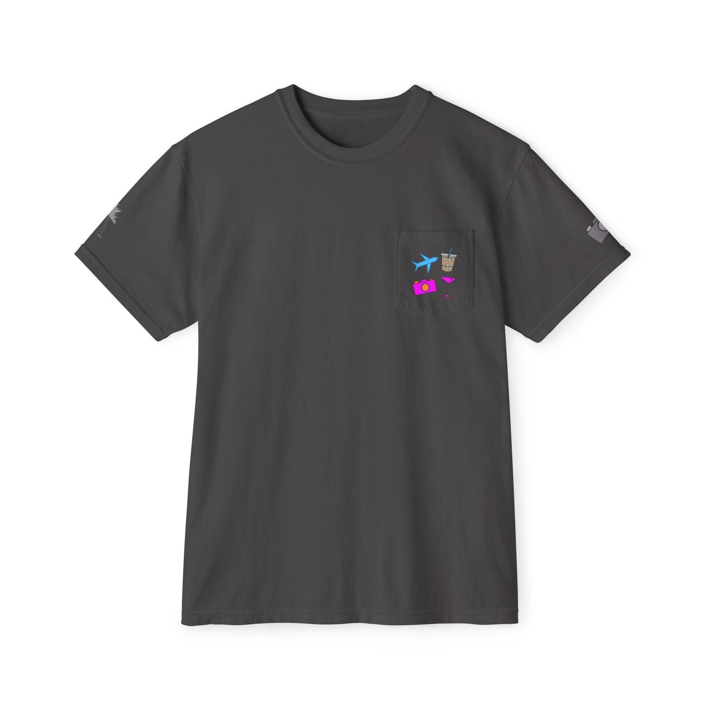 Travel Check - In Pocket T - Shirt (Comfort Colors) - SOLO SOHI Travel Shop