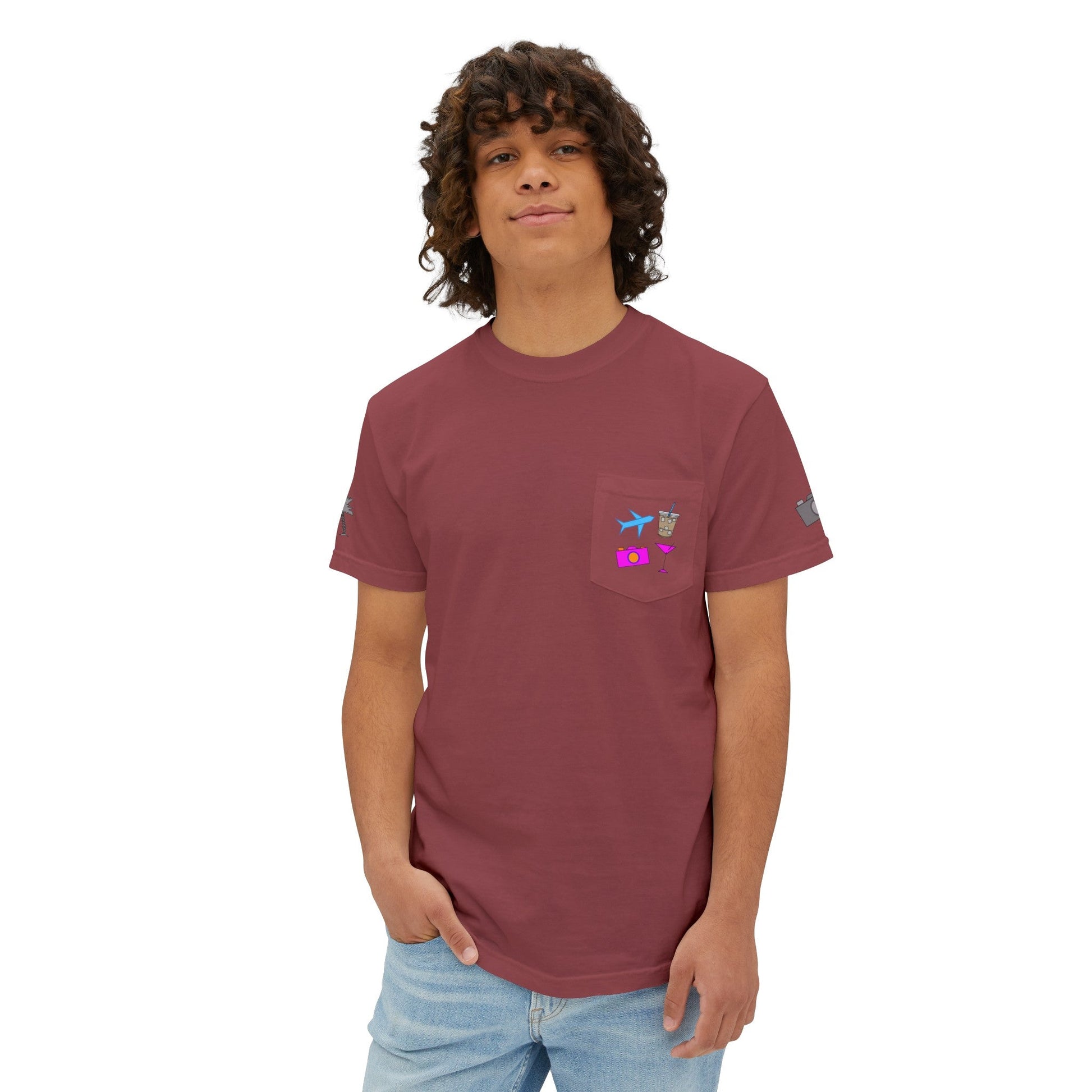 Travel Check - In Pocket T - Shirt (Comfort Colors) - SOLO SOHI Travel Shop