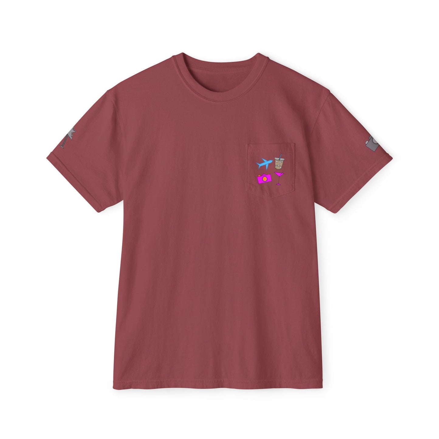 Travel Check - In Pocket T - Shirt (Comfort Colors) - SOLO SOHI Travel Shop