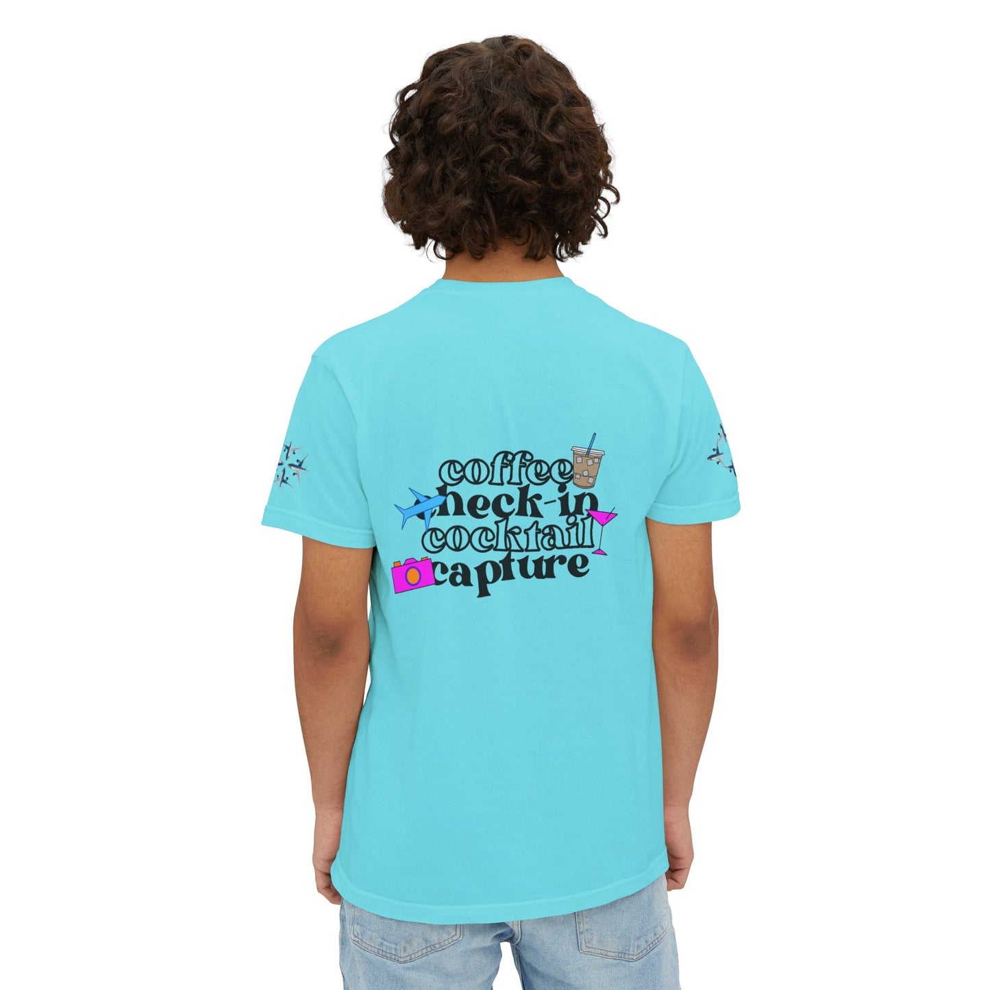 Travel Check - In Pocket T - Shirt (Comfort Colors) - SOLO SOHI Travel Shop