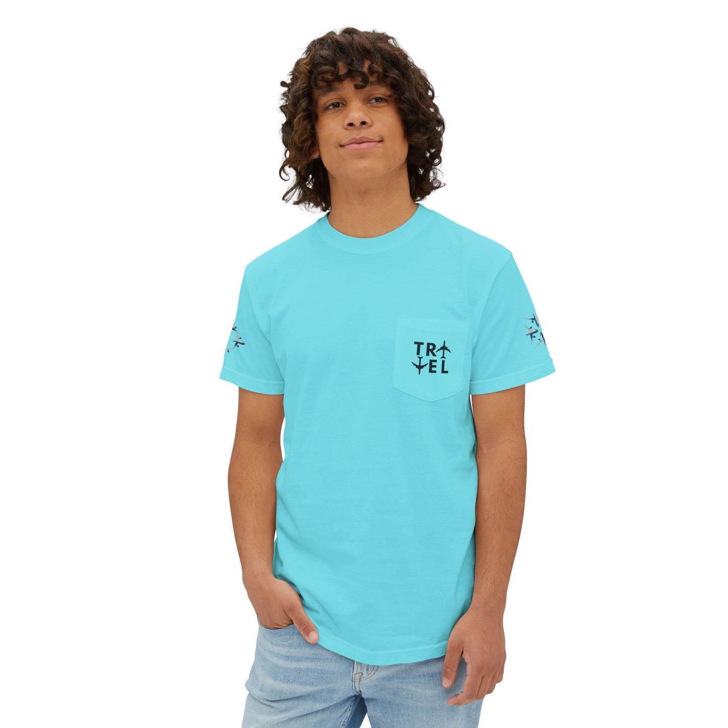 Travel Check - In Pocket T - Shirt (Comfort Colors) - SOLO SOHI Travel Shop