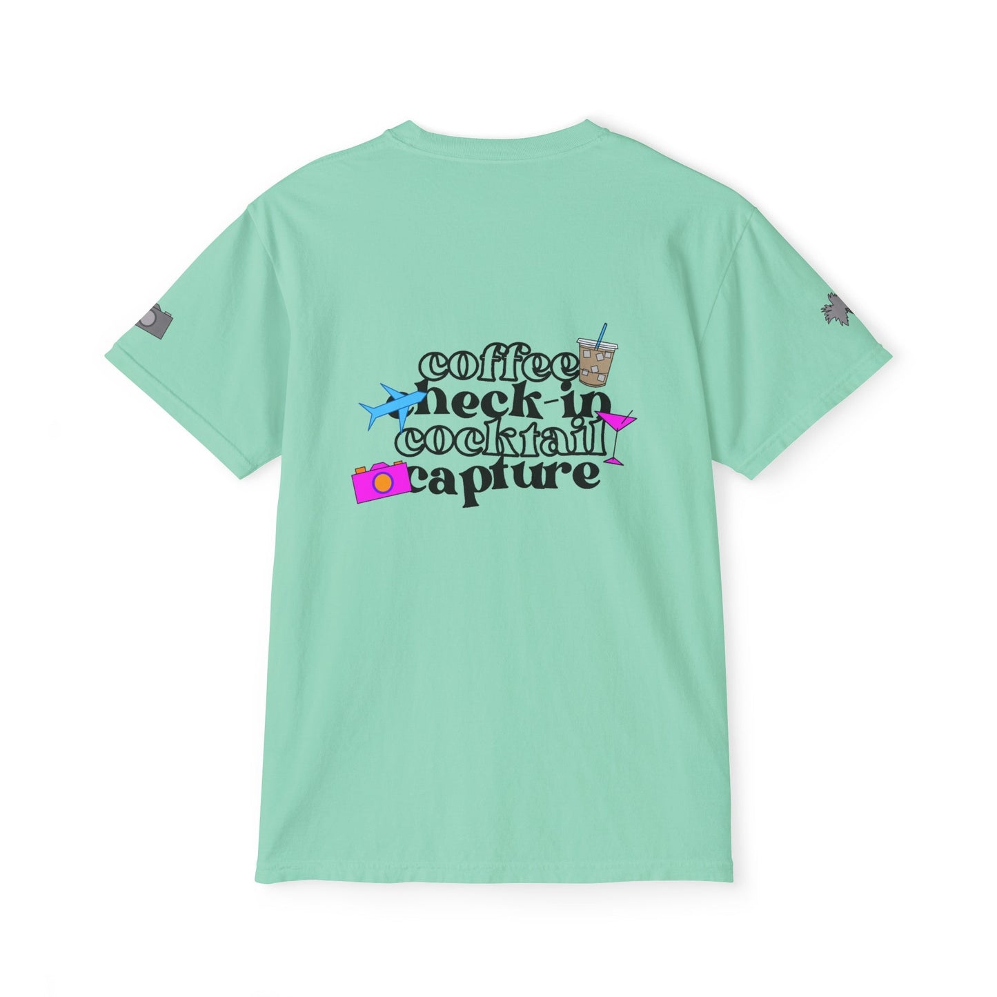 Travel Check - In Pocket T - Shirt (Comfort Colors) - SOLO SOHI Travel Shop