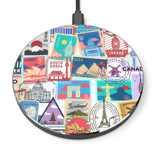 Travel Stamps Wireless Charger - SOLO SOHI Travel Shop