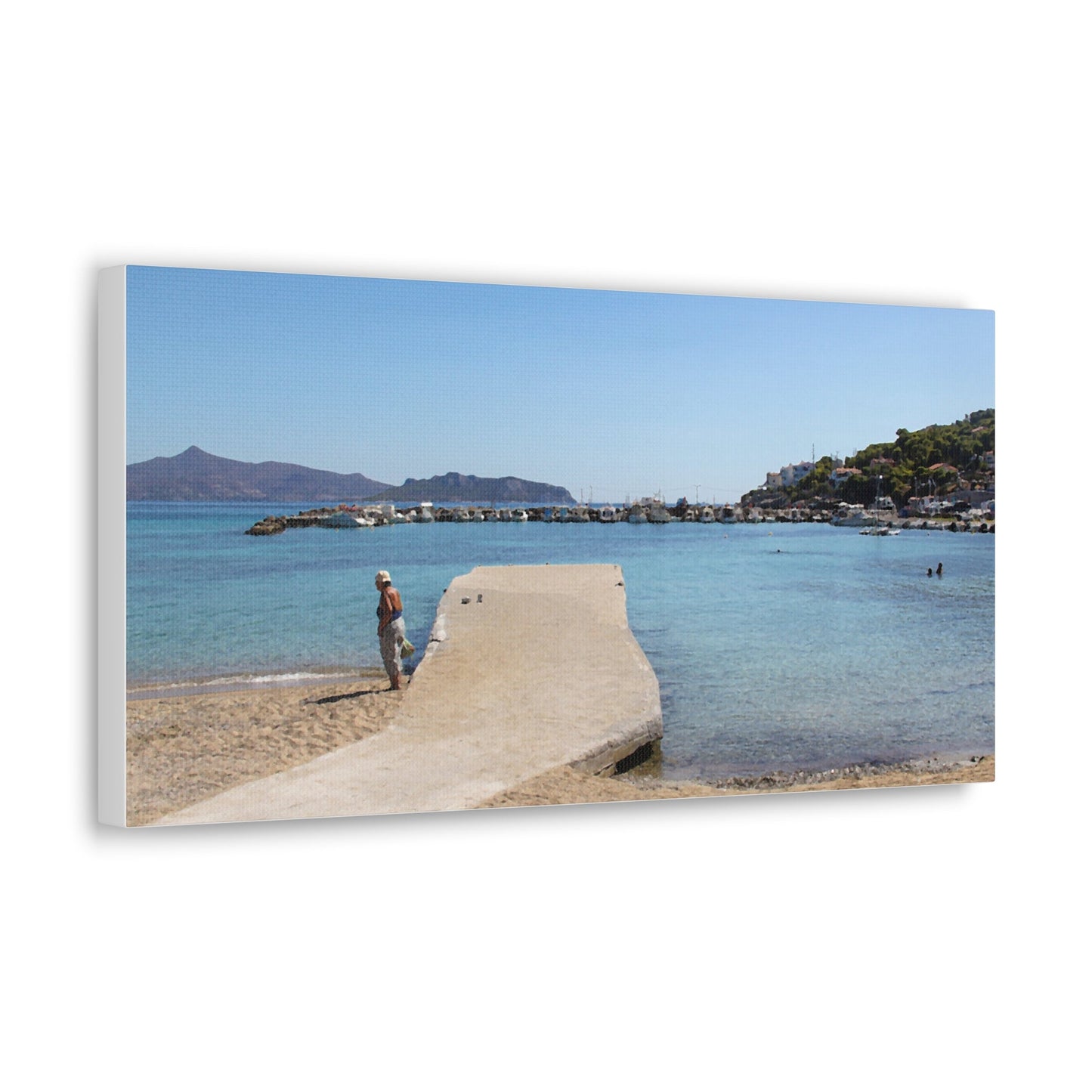 Vintage - Style Greek Island Canvas - SOLO SOHI Travel Shop