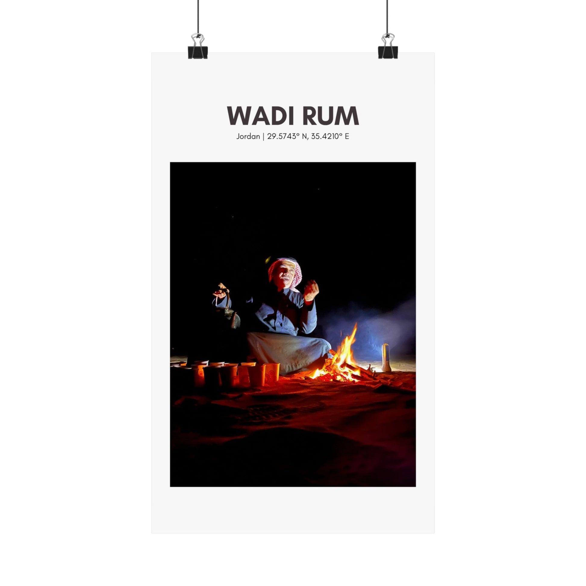 Wadi Rum Storyteller Vertical Poster - SOLO SOHI Travel Shop