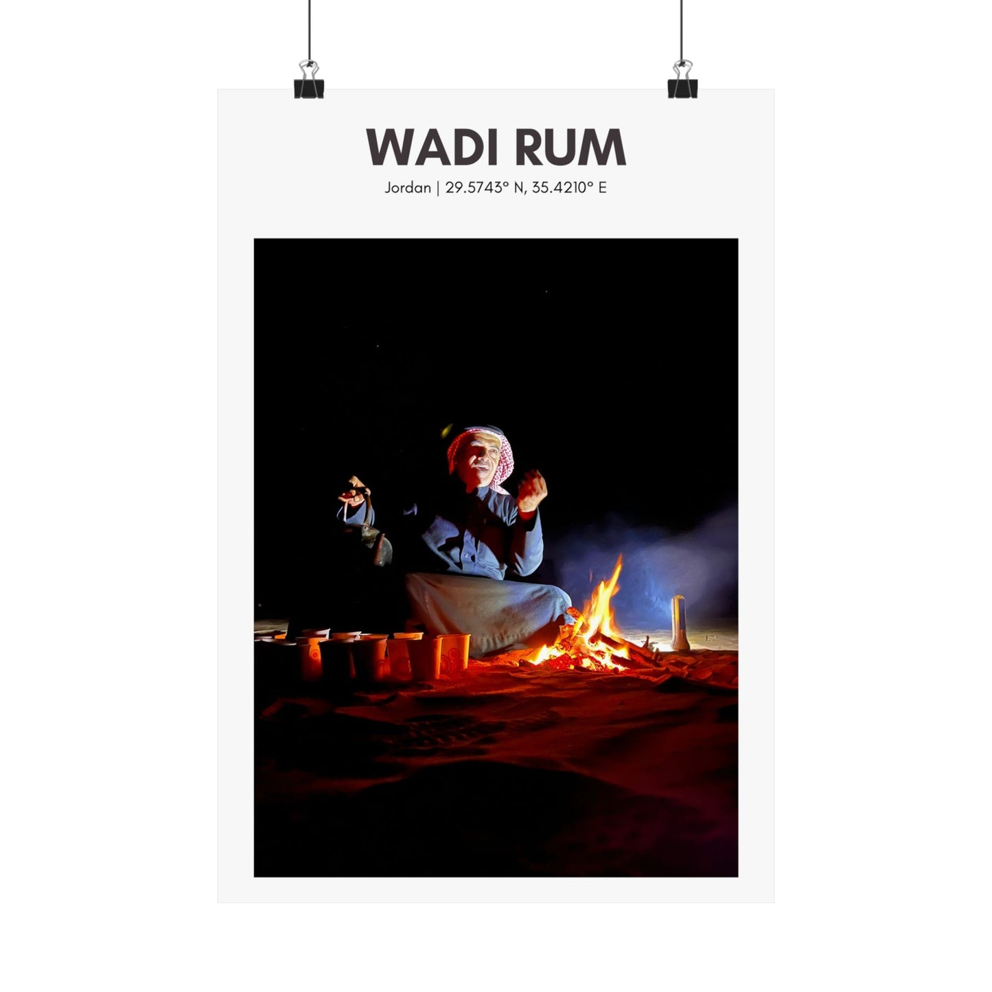 Wadi Rum Storyteller Vertical Poster - SOLO SOHI Travel Shop