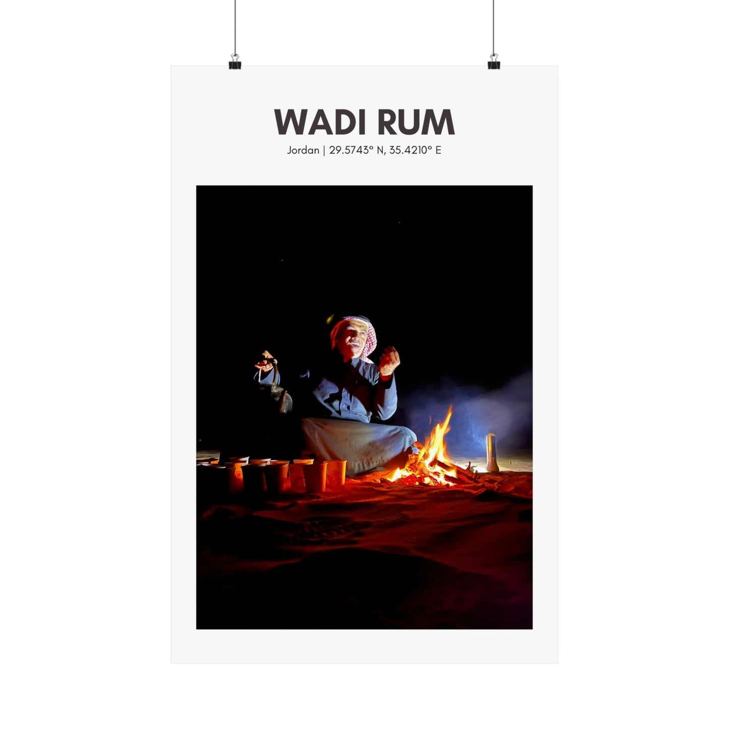 Wadi Rum Storyteller Vertical Poster - SOLO SOHI Travel Shop