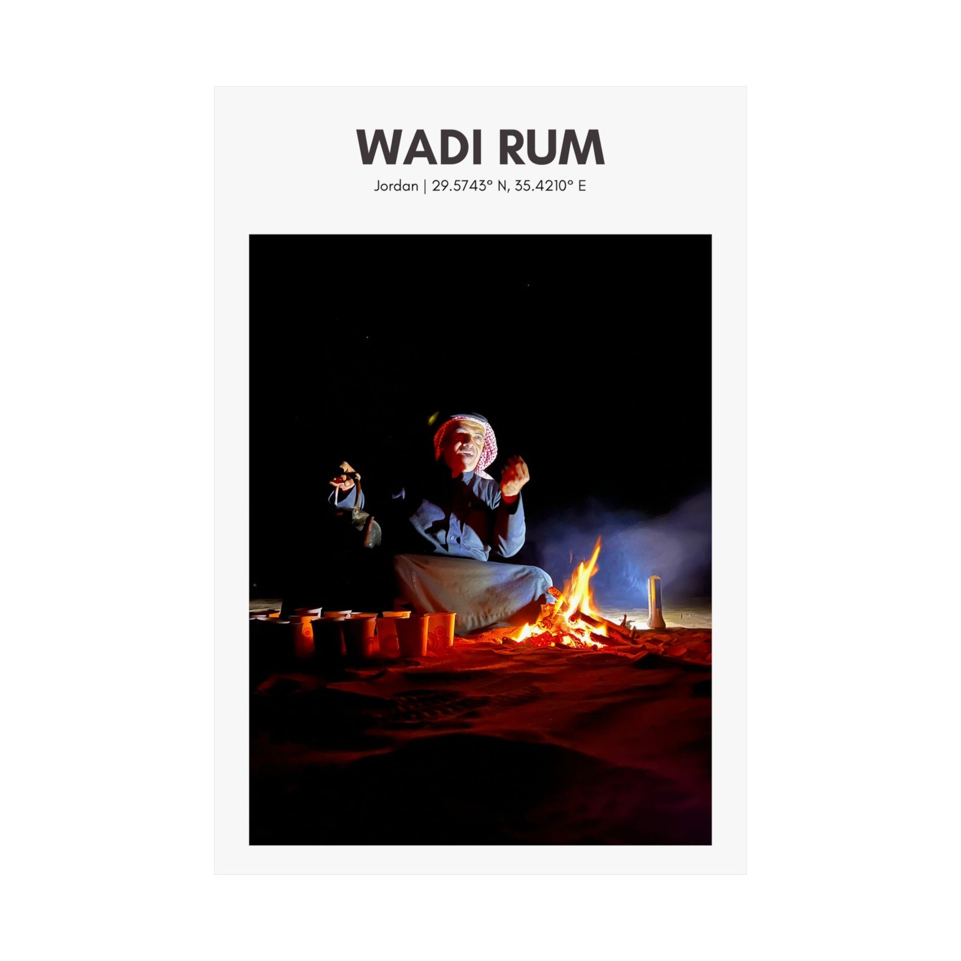 Wadi Rum Storyteller Vertical Poster - SOLO SOHI Travel Shop