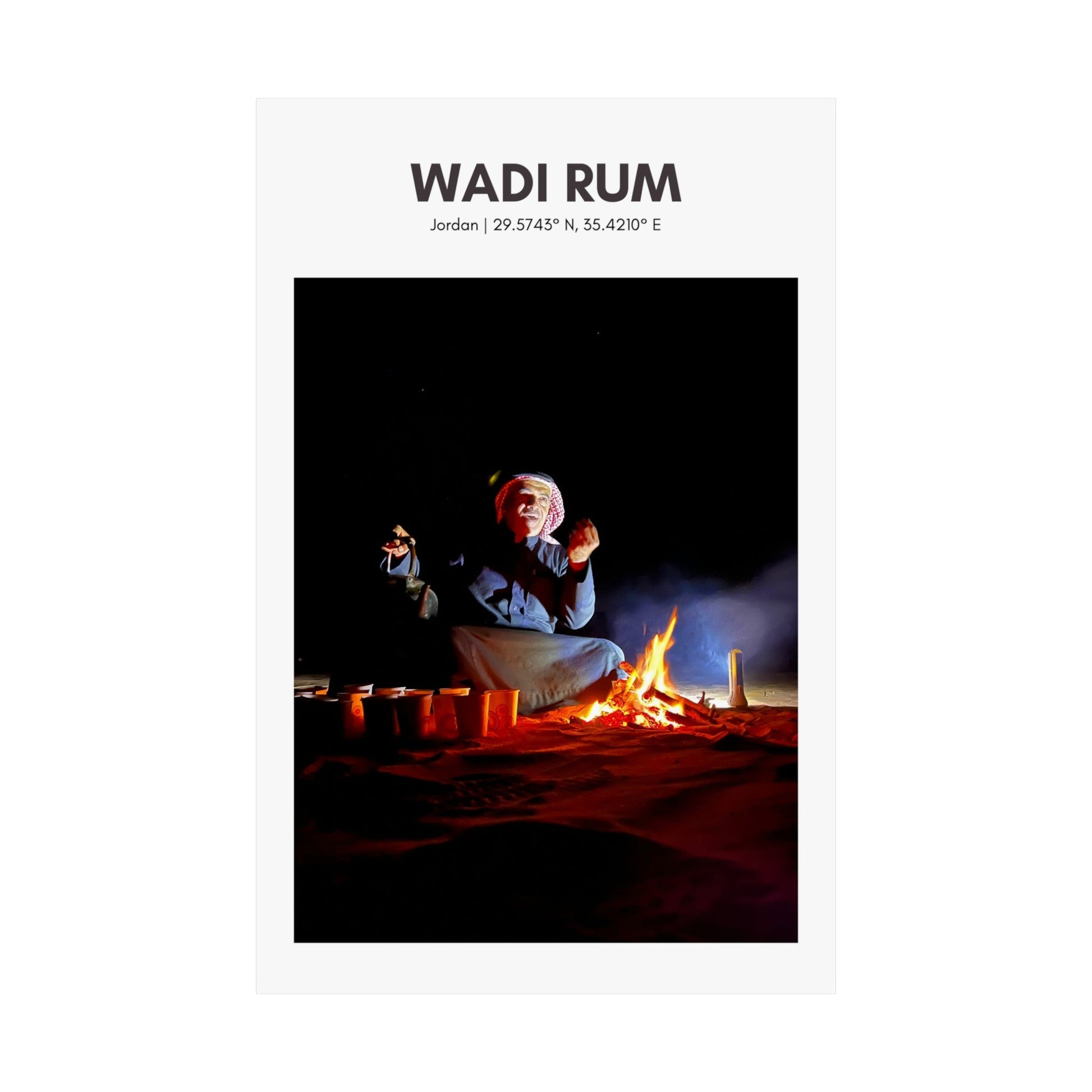 Wadi Rum Storyteller Vertical Poster - SOLO SOHI Travel Shop