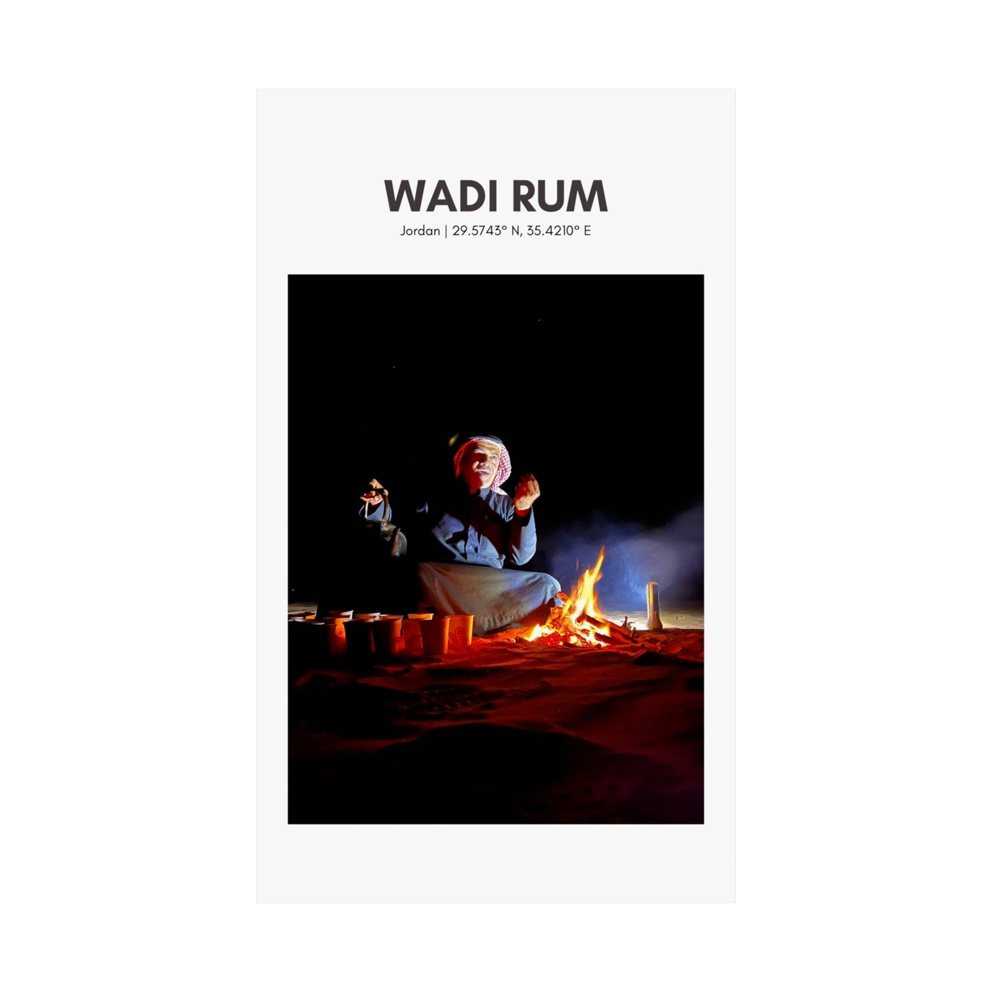 Wadi Rum Storyteller Vertical Poster - SOLO SOHI Travel Shop